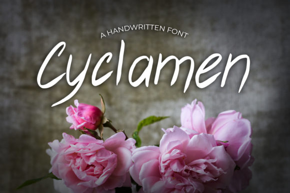 Cyclamen Font: A Handwritten Typeface for Timeless Craft Designs