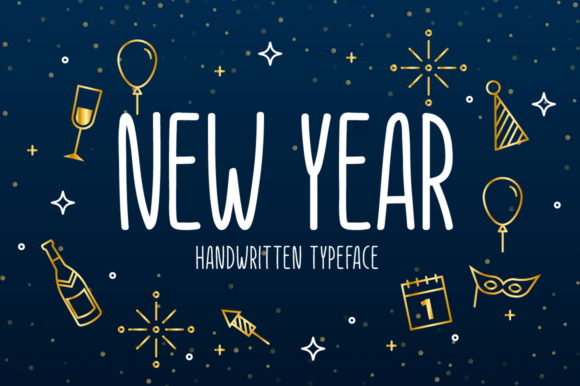 New Year Font: Modern Handwritten Typography for Editorial Design