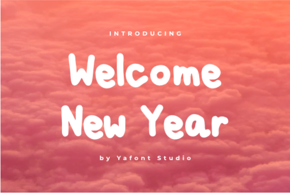 Welcome New Year Font for Editorial Design