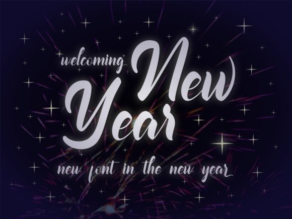 Welcoming New Year Font: A Handwritten Typeface for Craft Creators